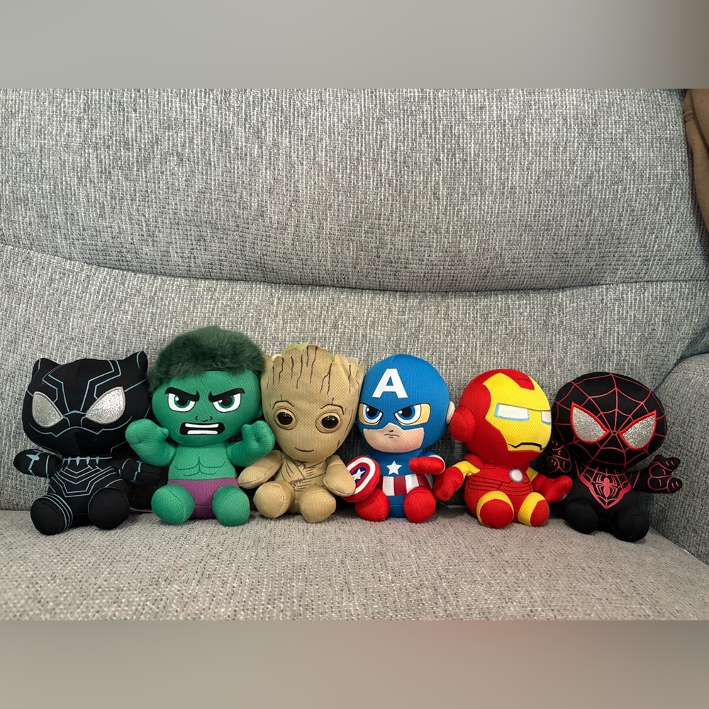Marvel Plush Toy Collection - Red, Green, Blue, Black